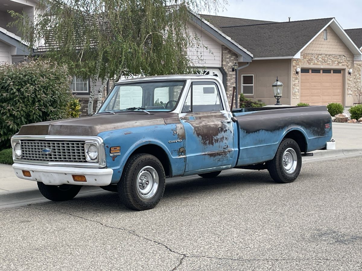 Our blue pickup, ready to haul